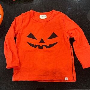 Me and Henry Orange Pumpkin Face Long Sleeve Shirt